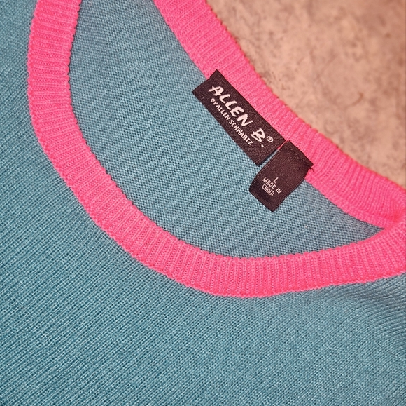 EUC SizeL Color-blocked ALLEN B knitted sweater by Allen Schwartz - Picture 7 of 8